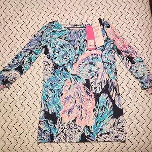 Lilly Pulitzer Kids Dress in Vibrant Blue and Pink